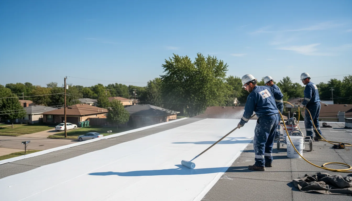 Commercial roof coating in Yates City, IL near me